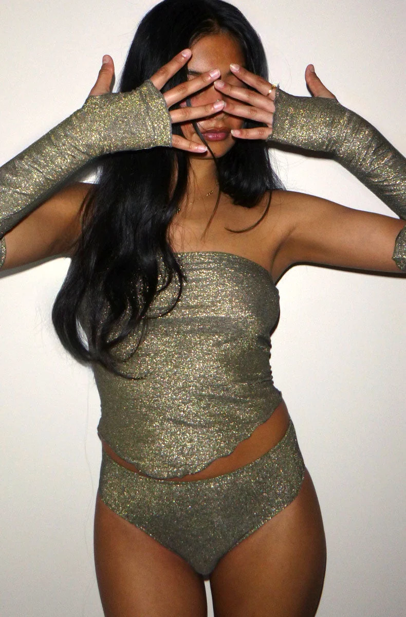 Metallic Jersey French Hipster