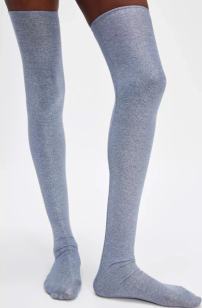 Metallic Jersey OTK Socks
