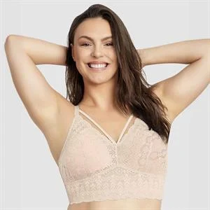 Mia Lace Wireless Longline Lace Bralette