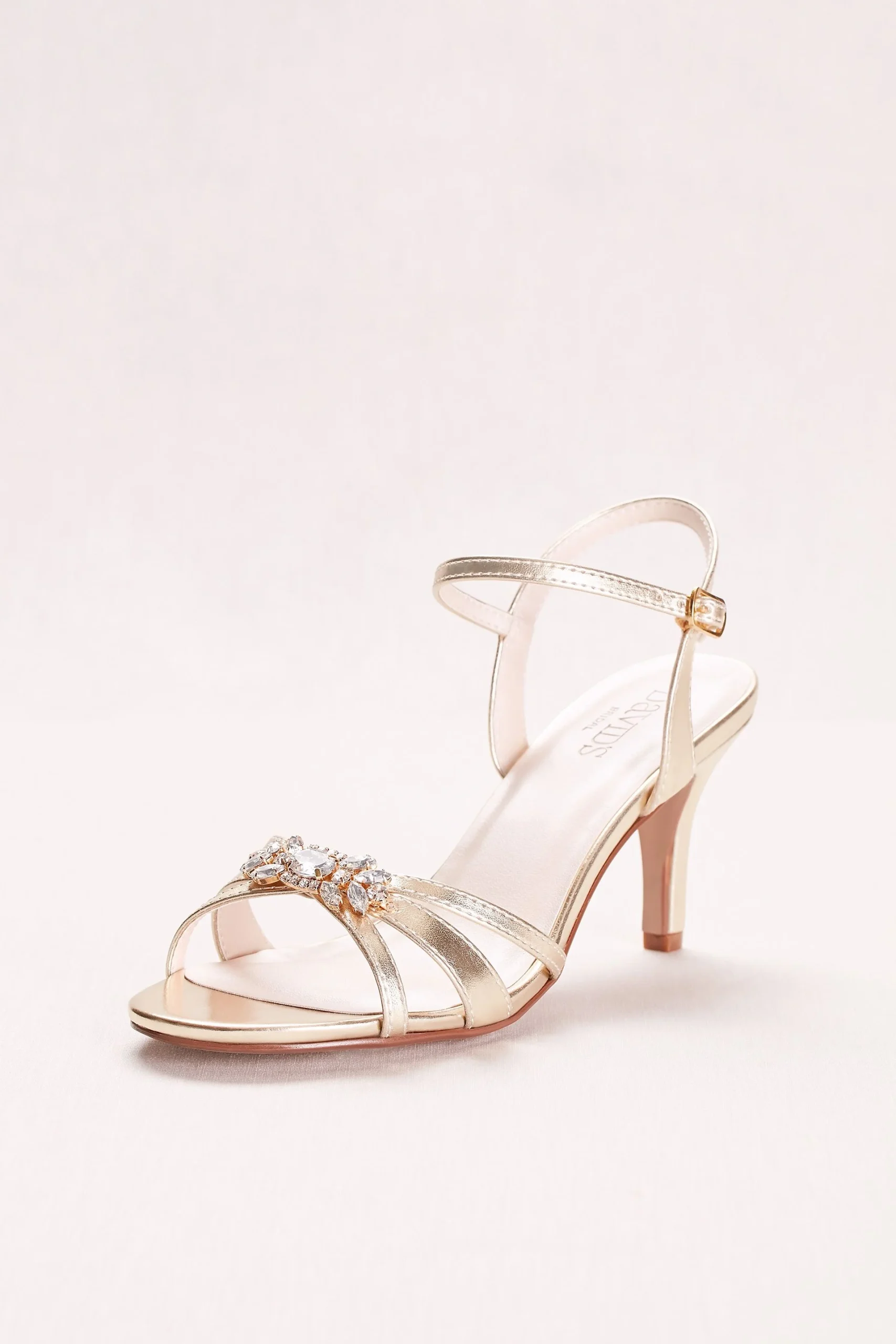 Mid-Heel Sandal with Crystal Embellishment