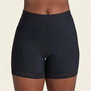 Mid-Rise Bottom-Lifting Shaper Shorts with Lace