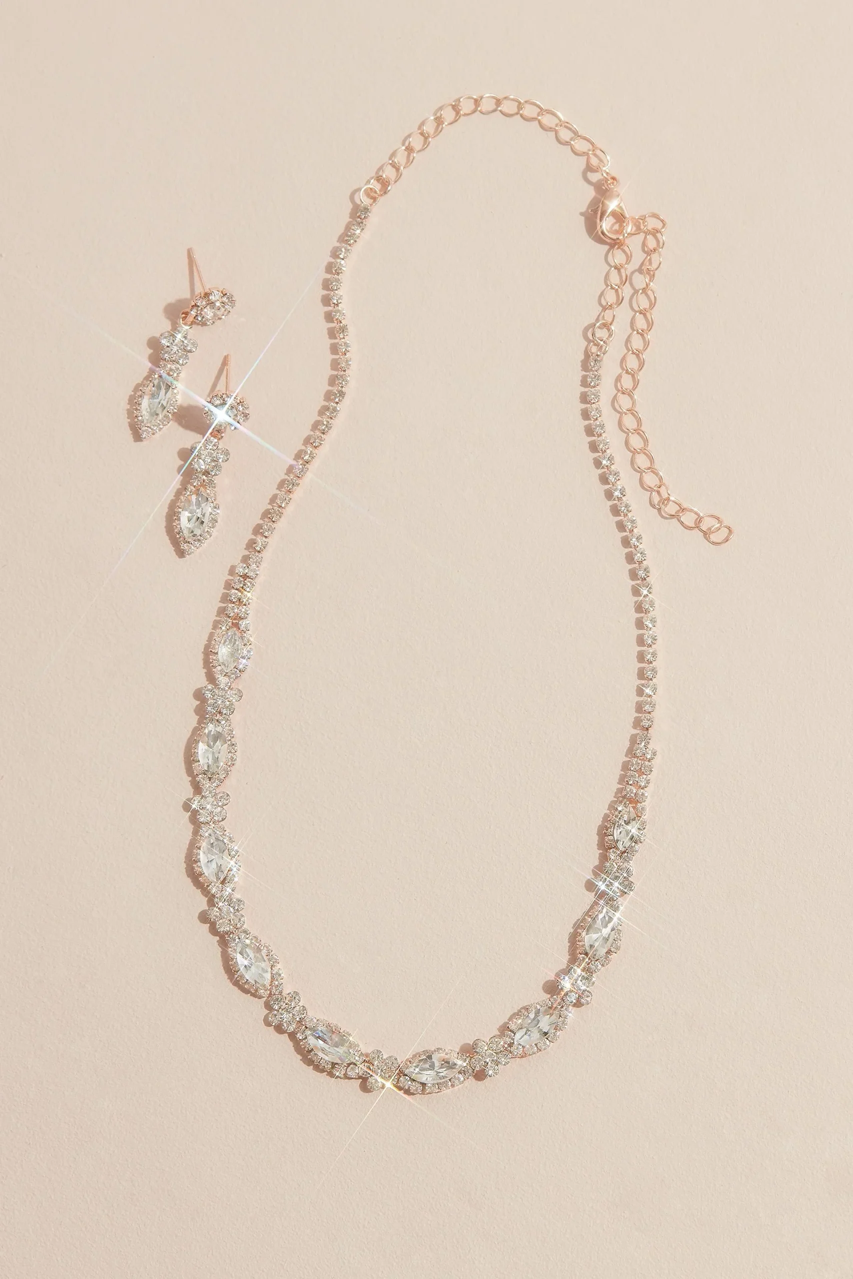 Mixed Crystal Quinceanera Jewelry Set