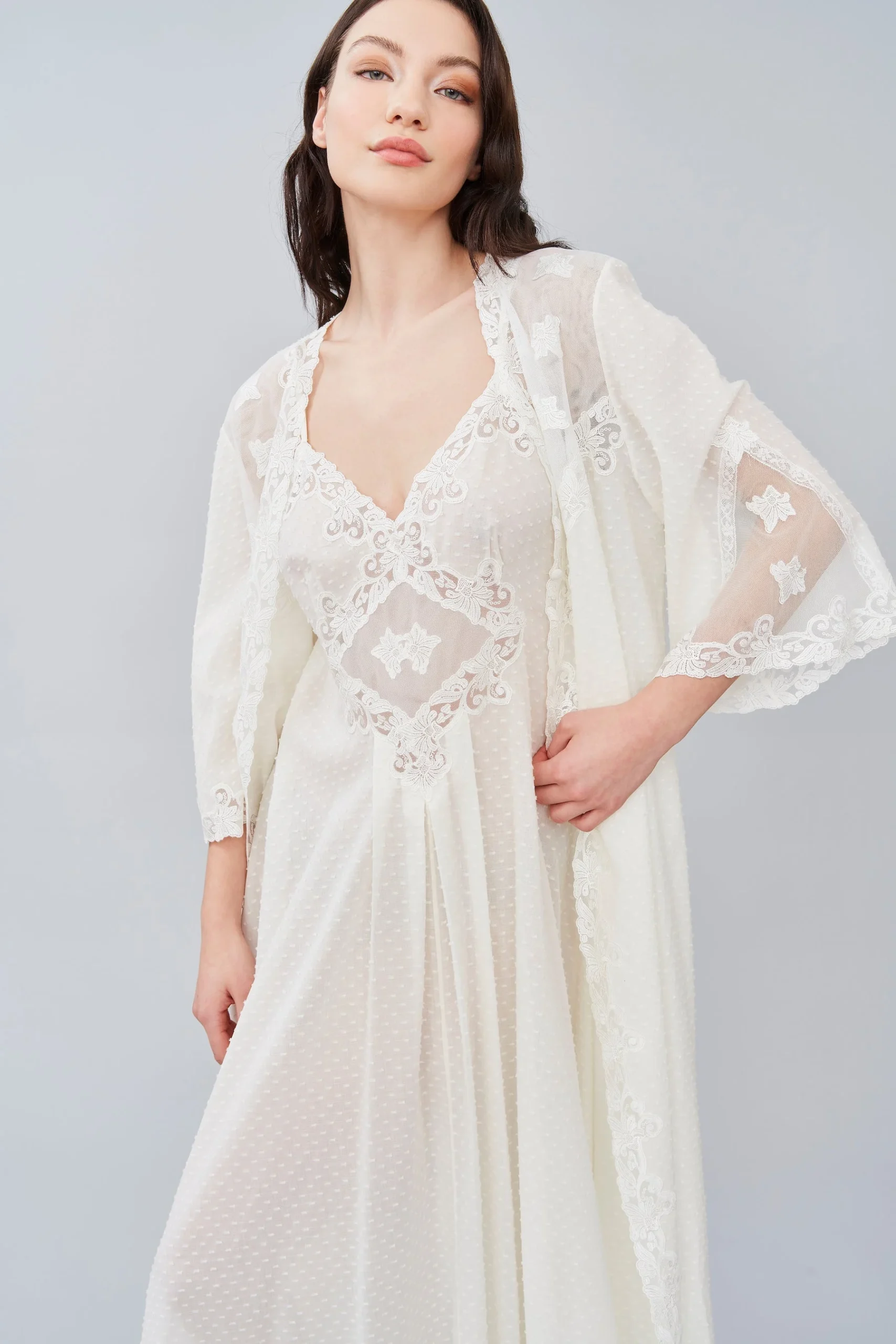 Mnemosine - Plumetis Cotton Robe