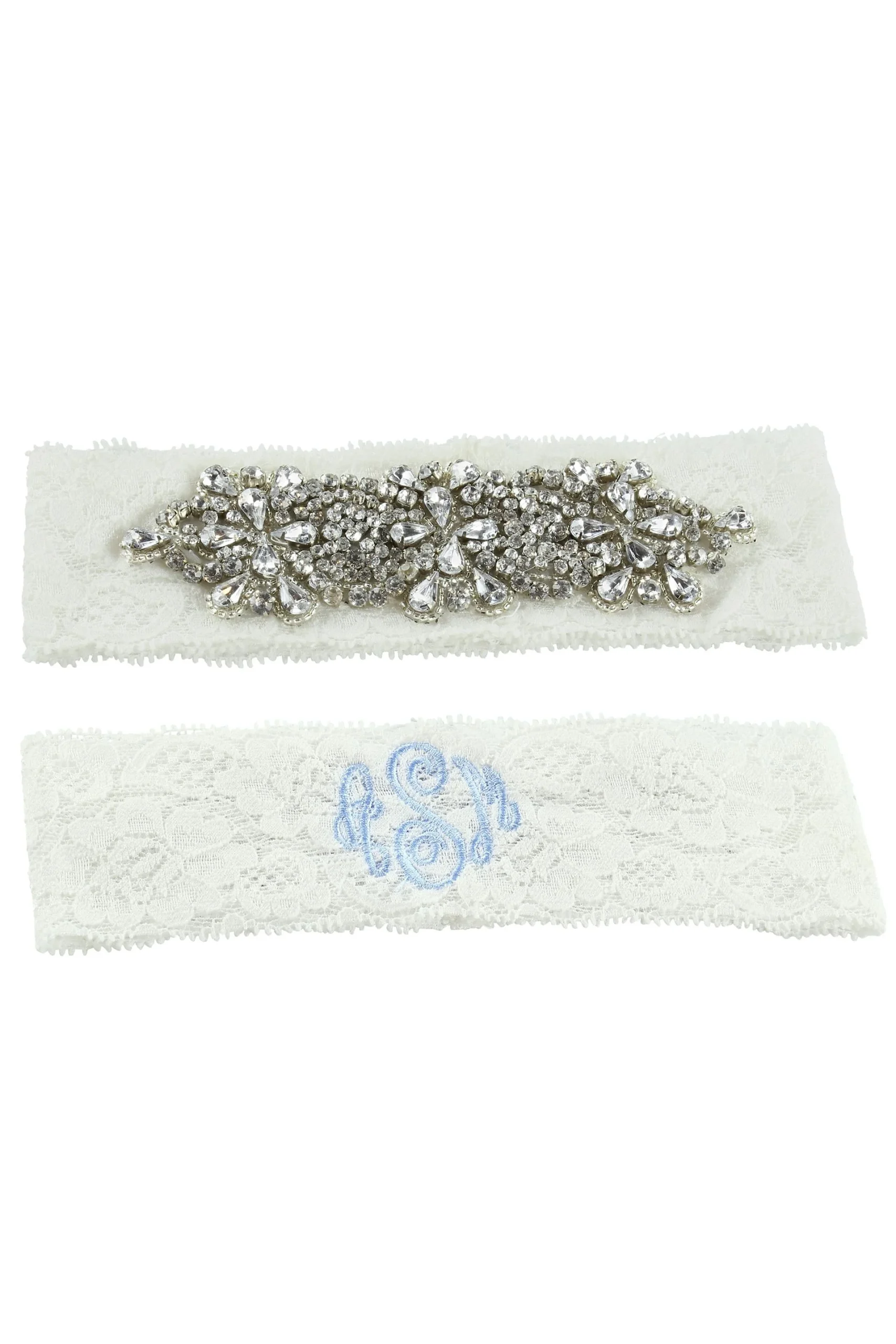 Monogrammed Garter Set