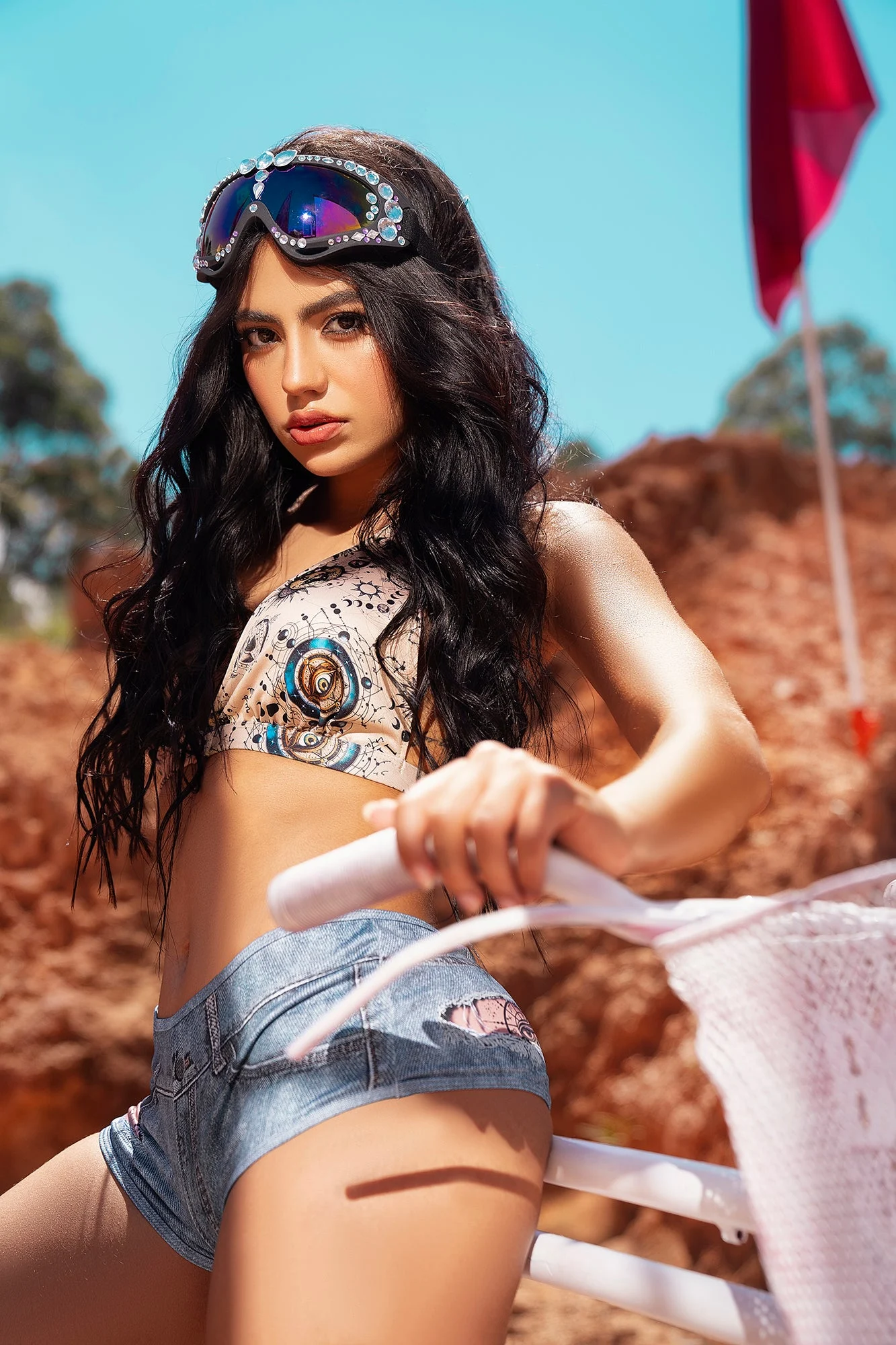 Mystical Solstice Denim Two Piece Set