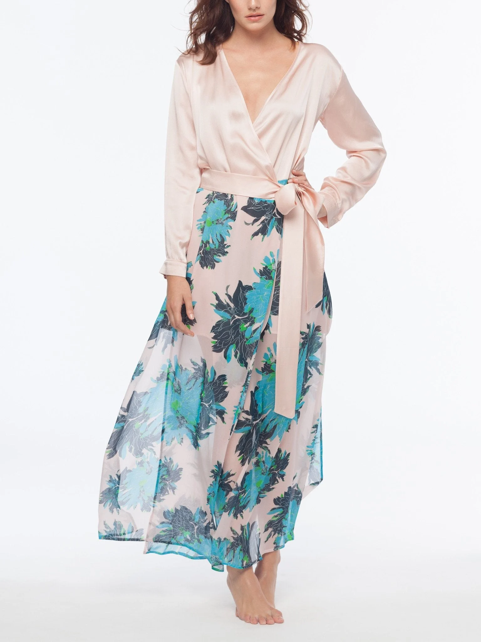 Naomi Floral Sheer Maxi Robe