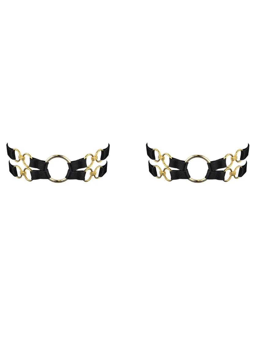 Nara Black Bondage Garters