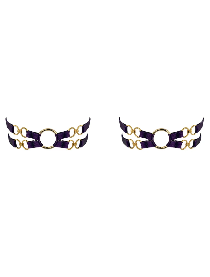 Nara Deep Purple Bondage Garters