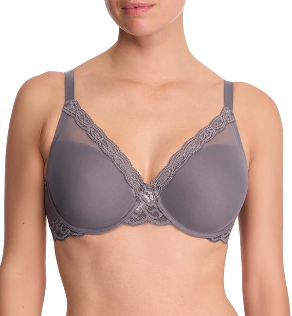 Natori Feathers Full Figure Contour Plunge Underwire Bra (741299) - Nickel