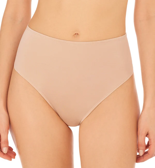 Natori Liquid High Rise Thong (771325) - Lt. Mocha