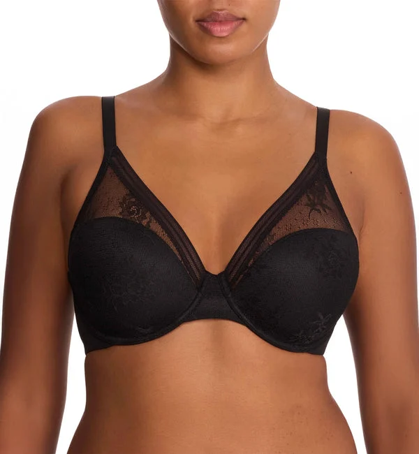 Natori Love Lace Full Coverage Plunge Bra (731351) - Black
