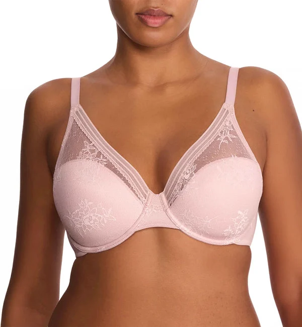 Natori Love Lace Full Coverage Plunge Bra (731351) - Pink Pearl/Warm White