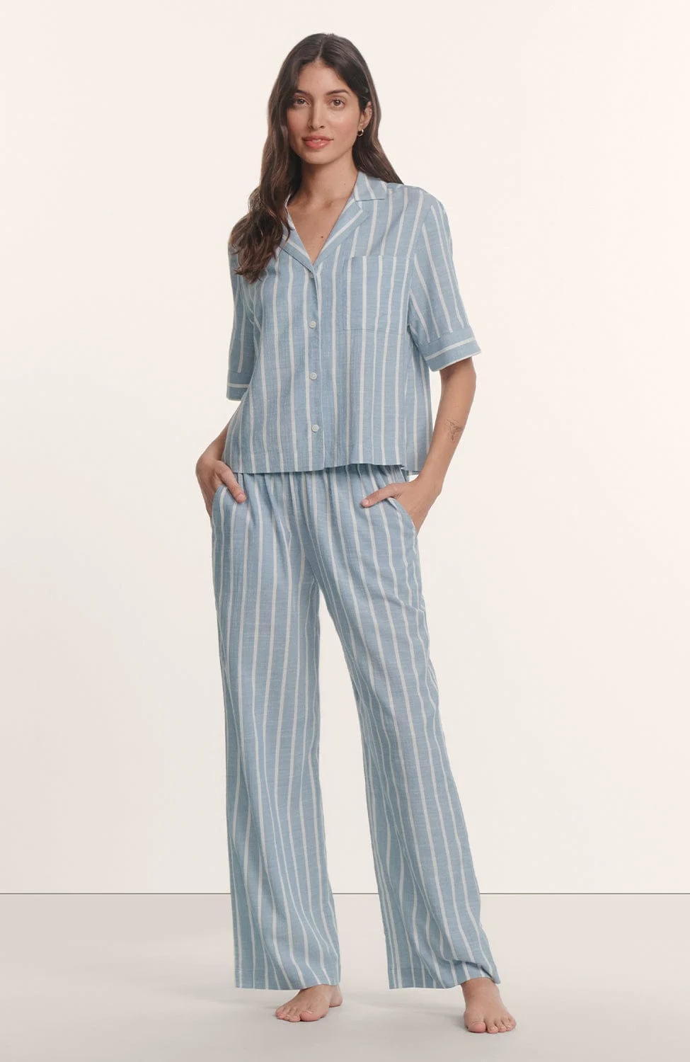 Nautico Relaxed Short Sleeve & Pant Pajama Set