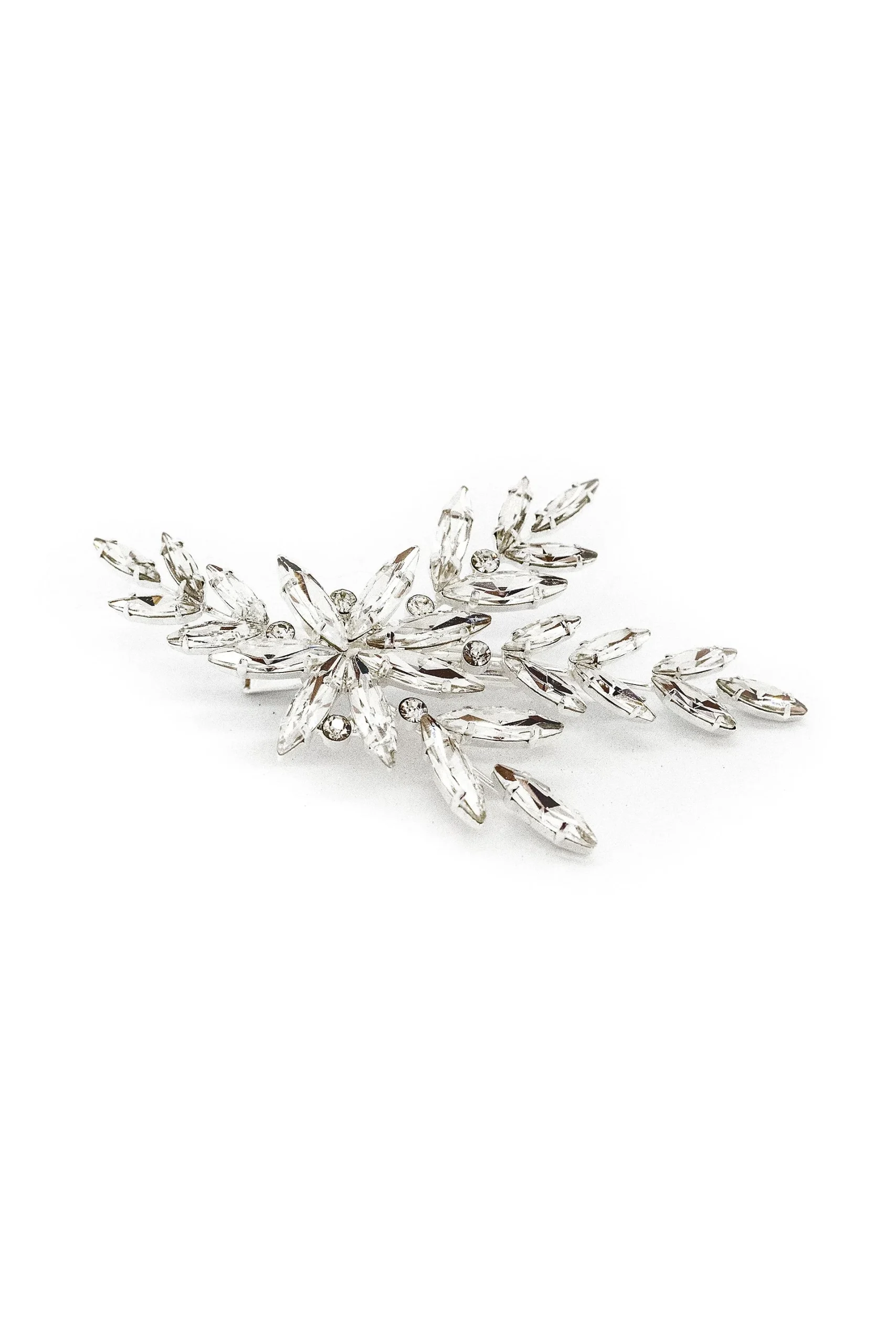 Navette Crystal Flower Clip