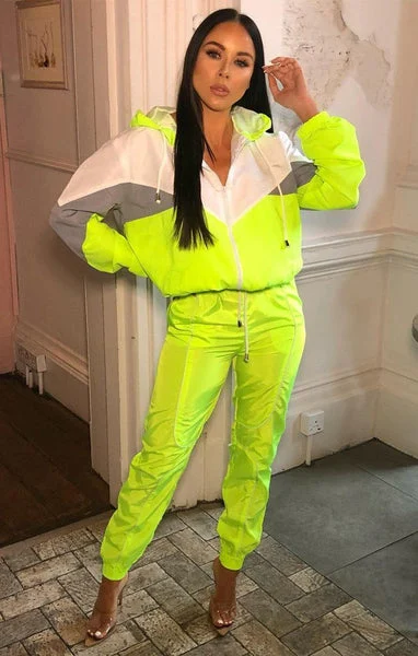 Neon Lime Windbreaker Jacket - Willa