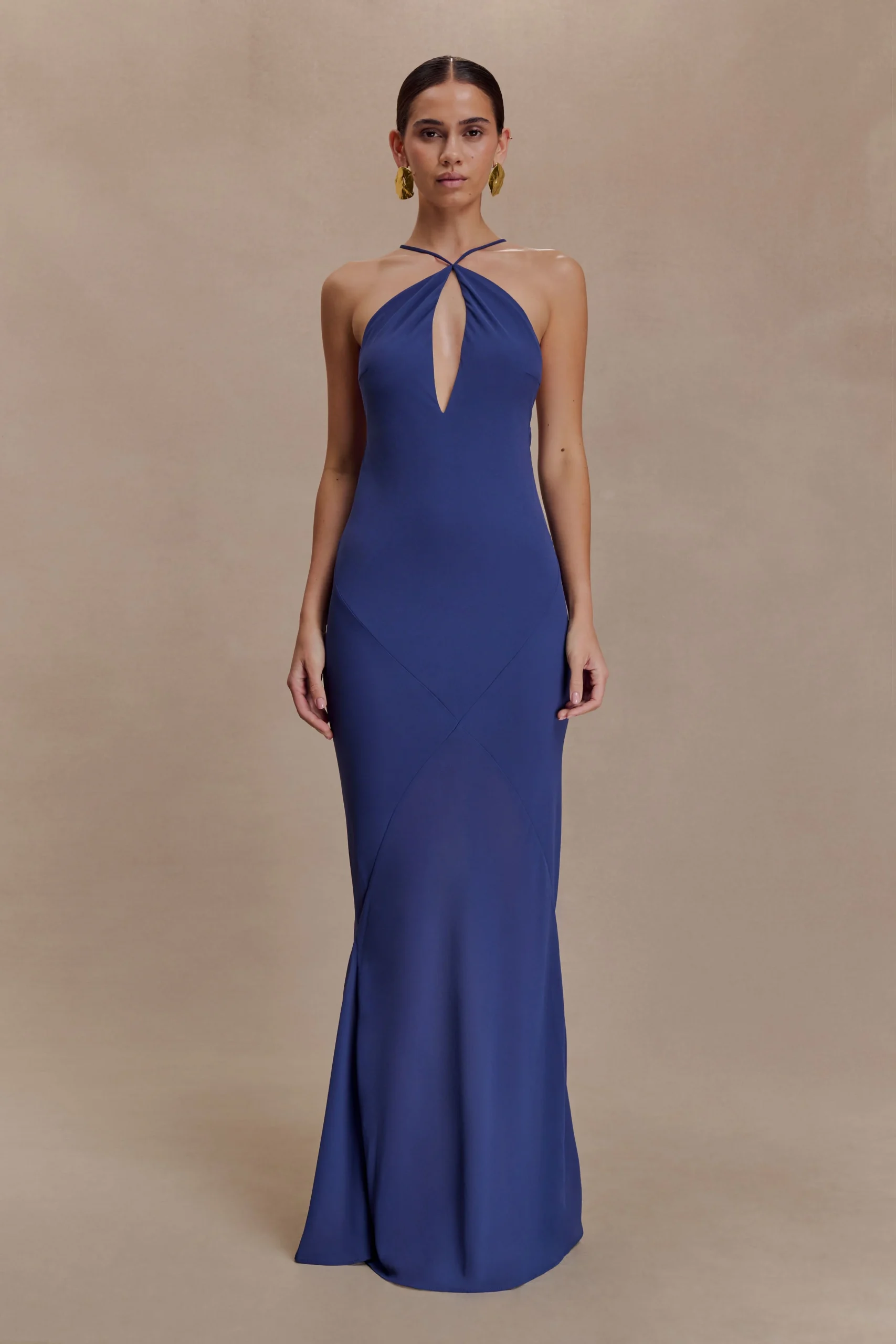 NereaSlip Halter Maxi Dress - Purple Ink