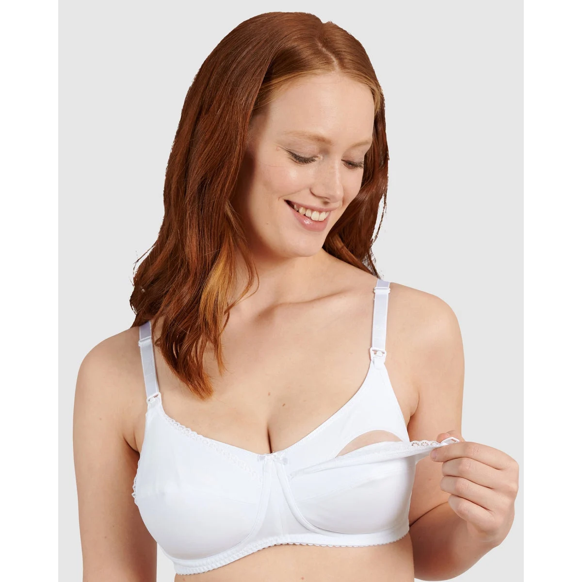New Caresse Soft Microfibre Wireless Nursing Bra-White