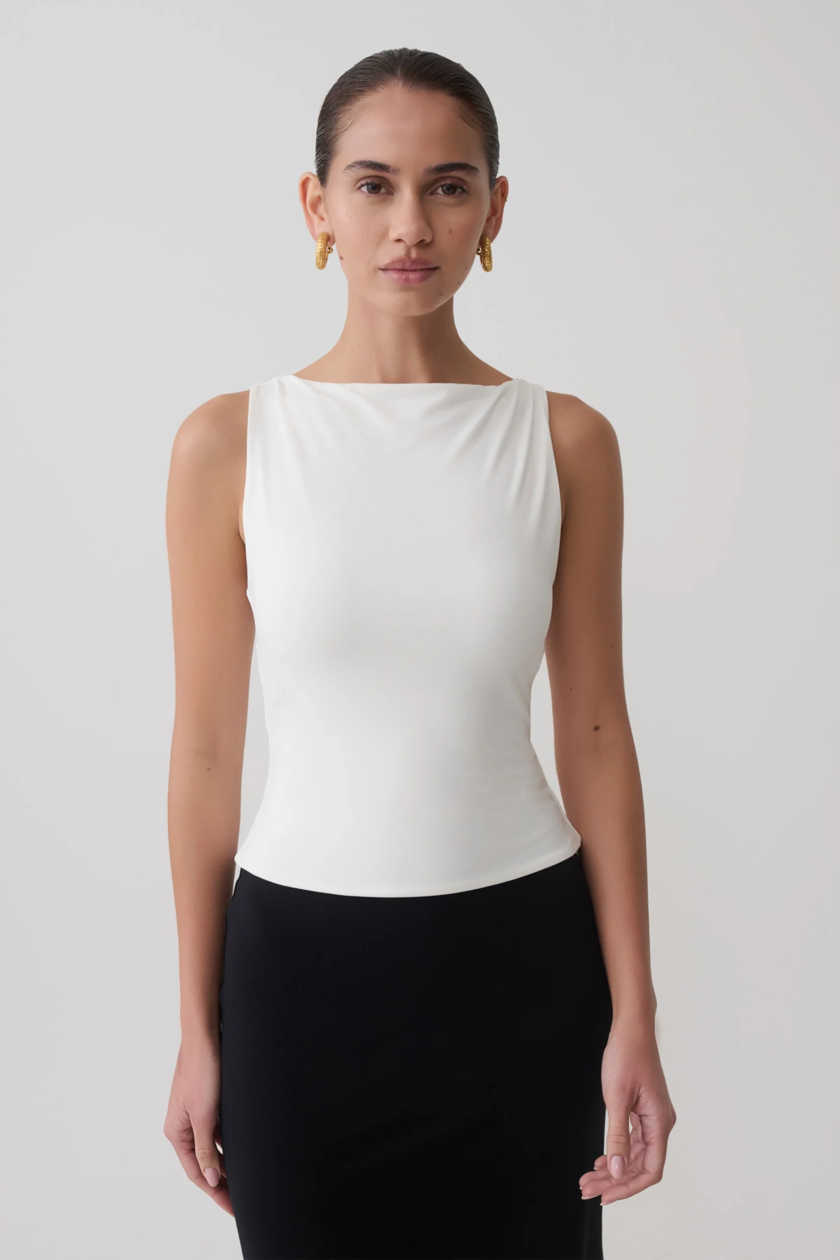 NicoletteSleeveless Tank Top - White