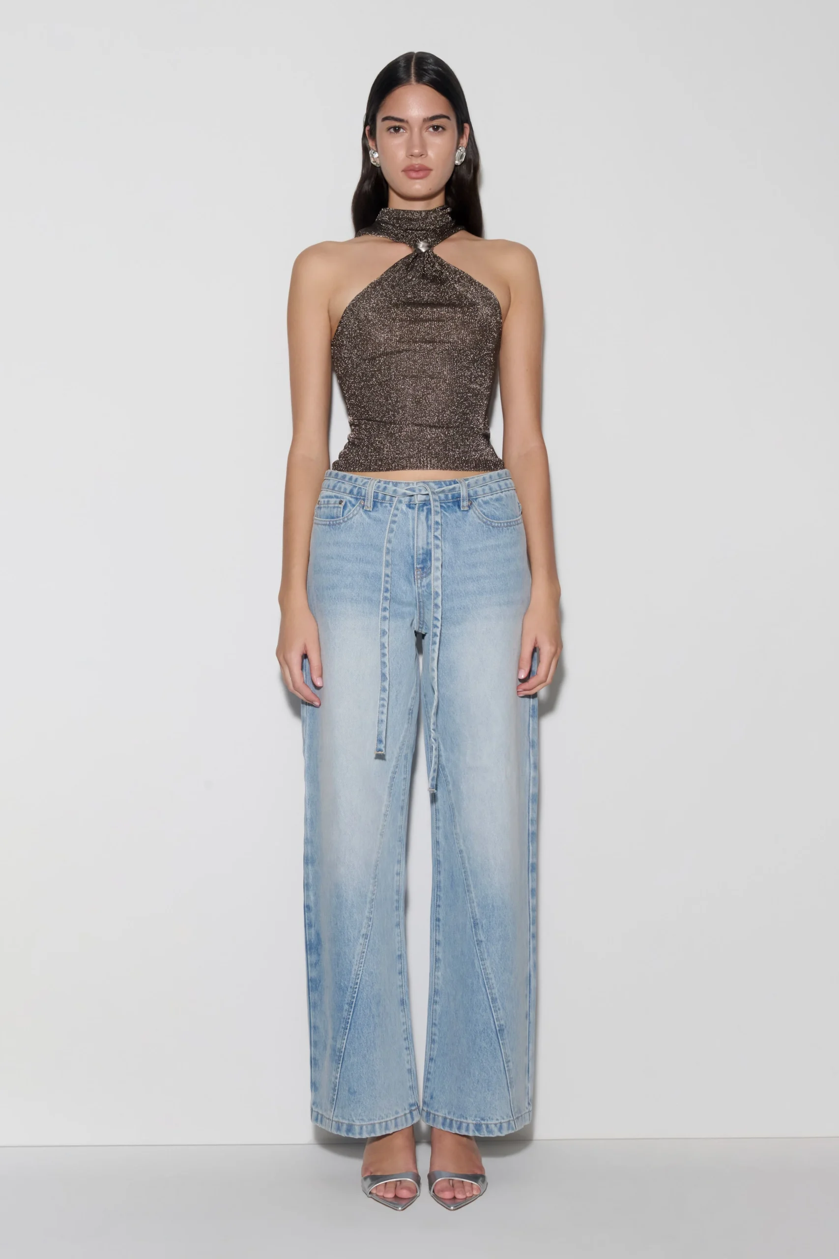 NikkiLurex Top With Hardware - Gunmetal
