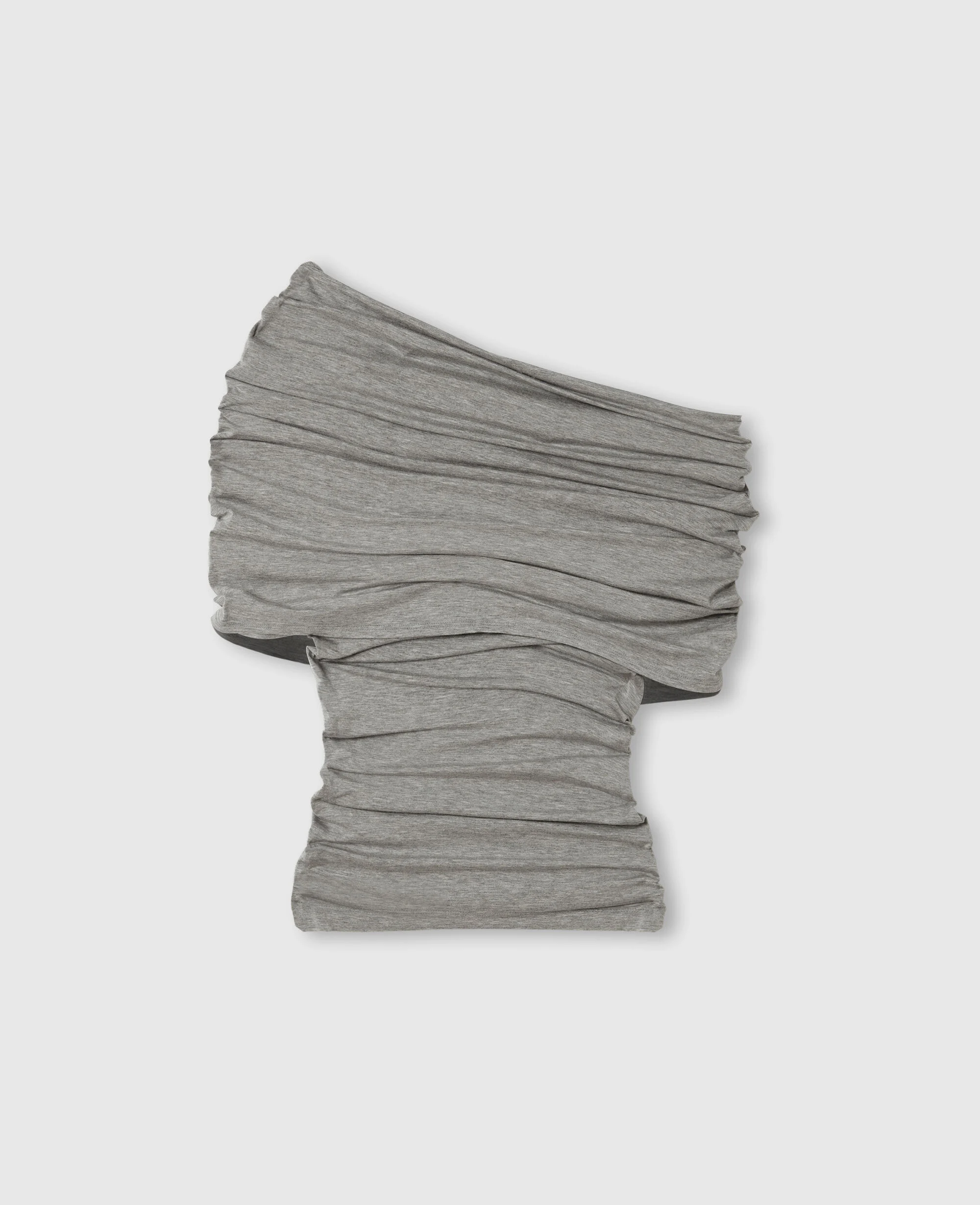 One Shoulder Twisted Wrap Top