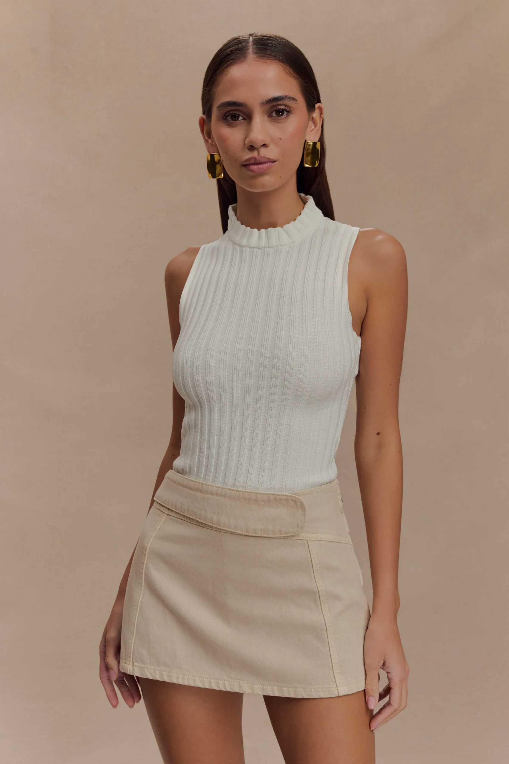 OonaFINAL SALETurtle Neck Knit Top - Ivory