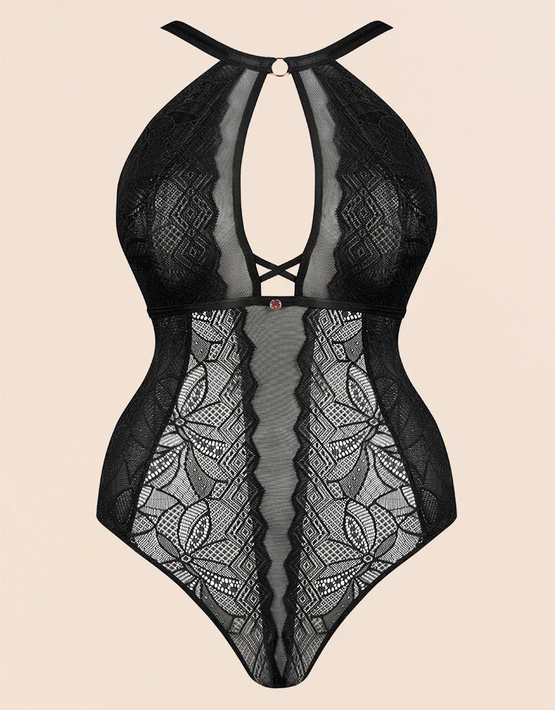 Opulence Multiway Stretch Lace Body Black