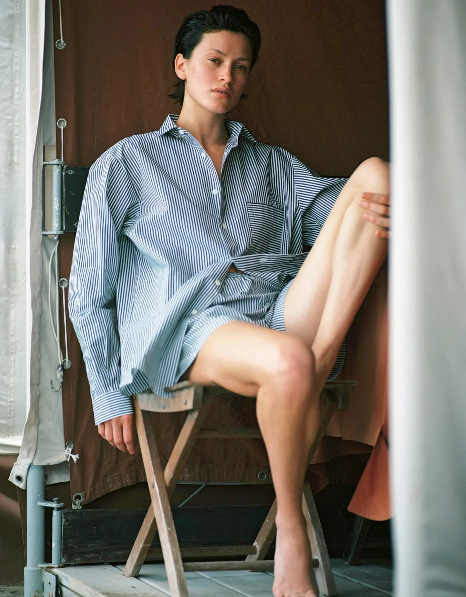 Oversize Cotton Poplin Shirt in Venezia