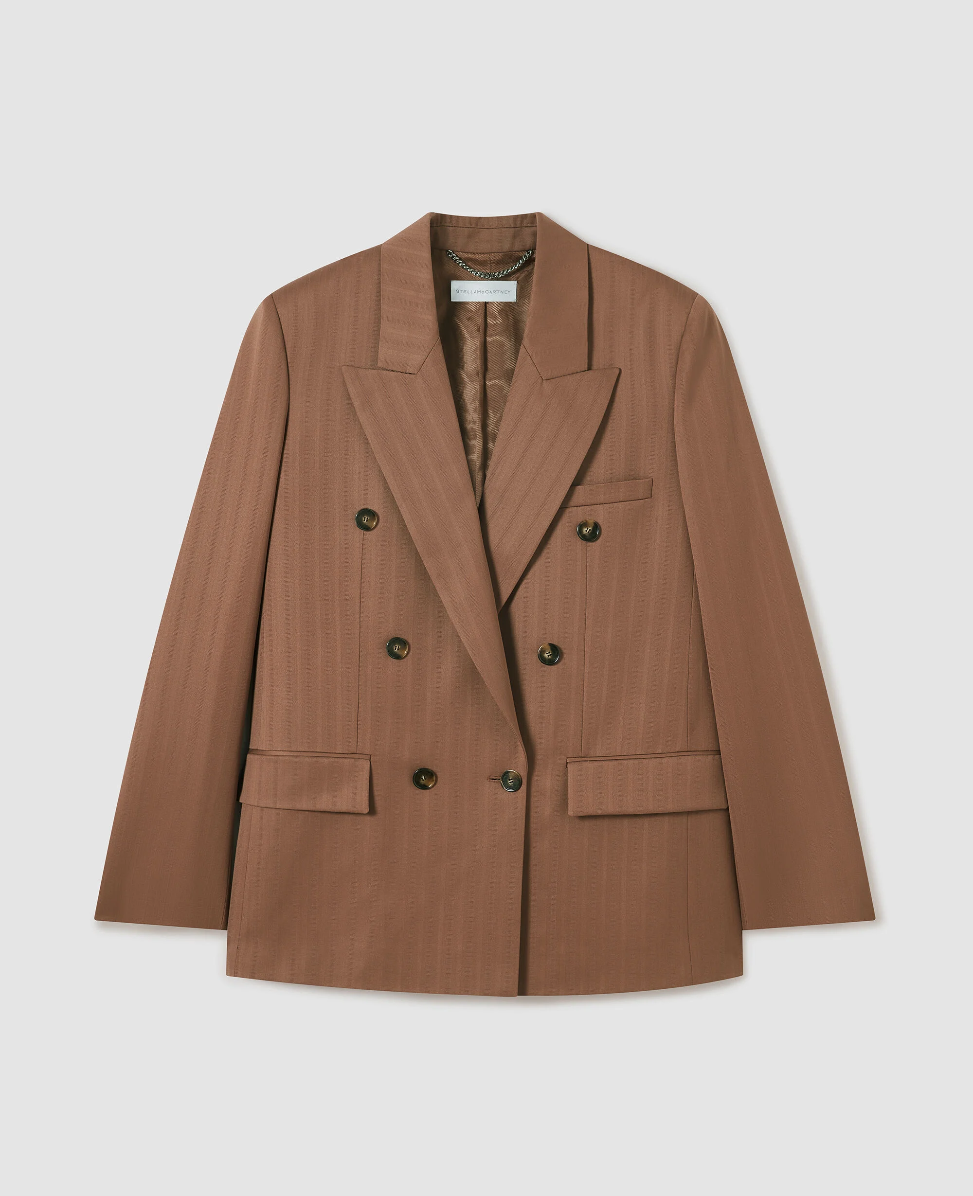 Oversized Pinstripe Double-Breasted Blazer