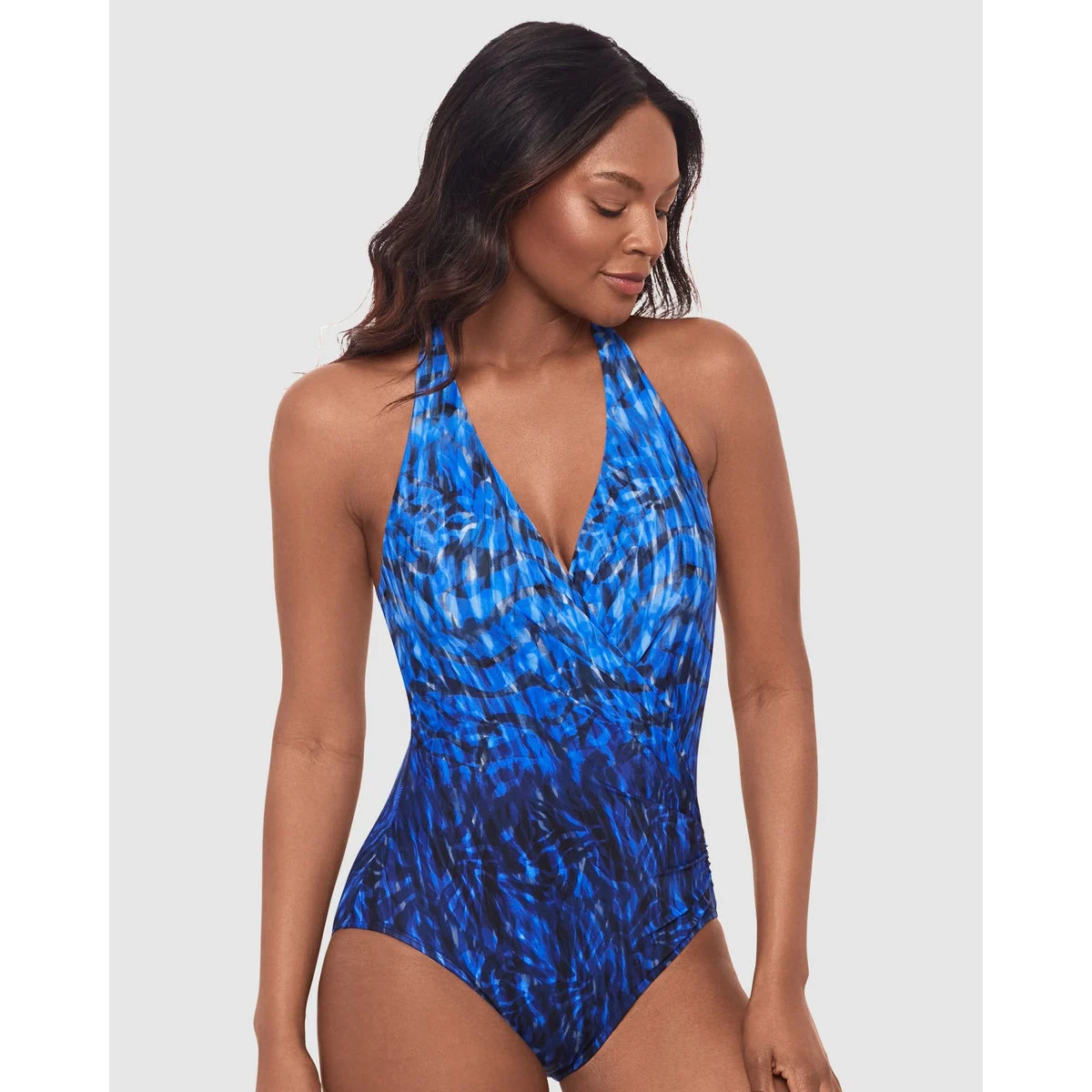Paka Mayan Wrapsody Halter-Effect Shaping Swimsuit