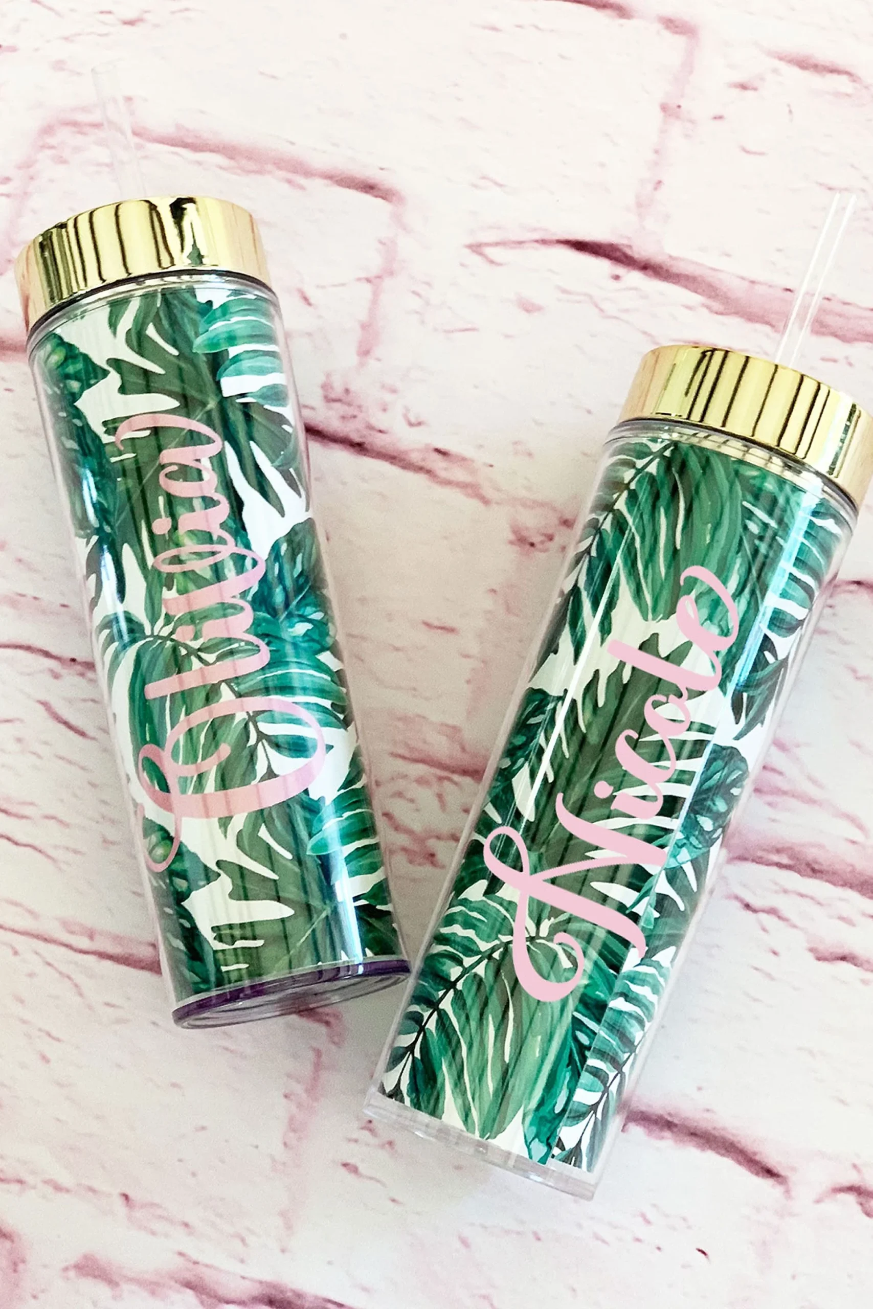 Palm Leaf Tall Tumbler