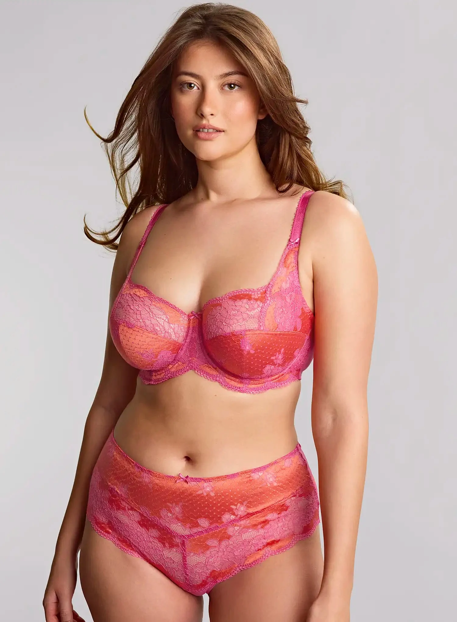 Panache: Clara Deep Brief Pink Papaya