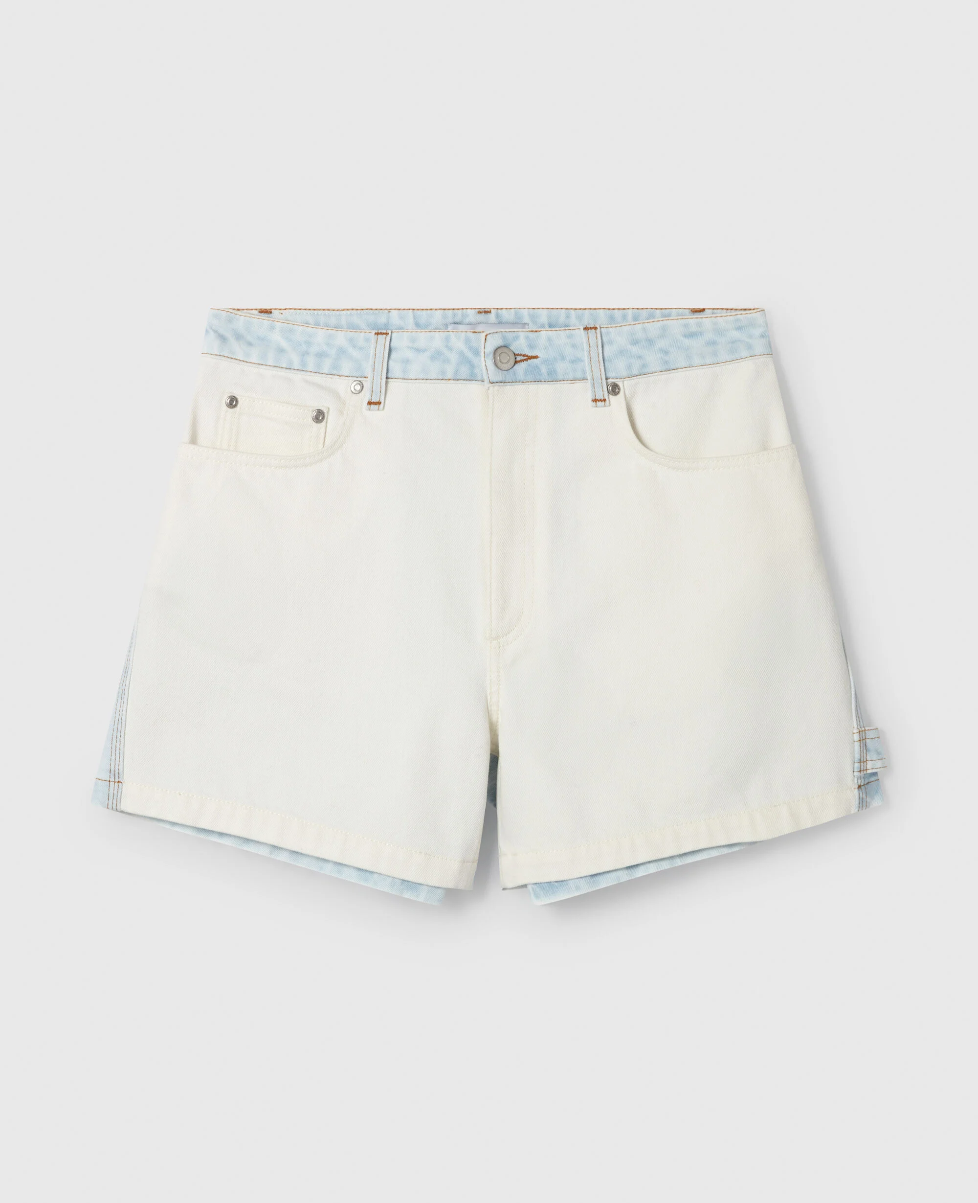 Panelled Denim Shorts