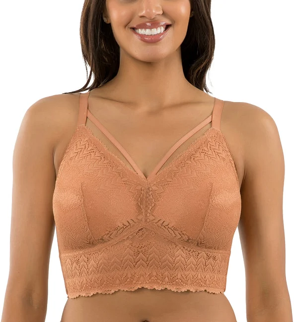 Parfait Mia Lace Wireless Longline Bralette (P5951) - Cork