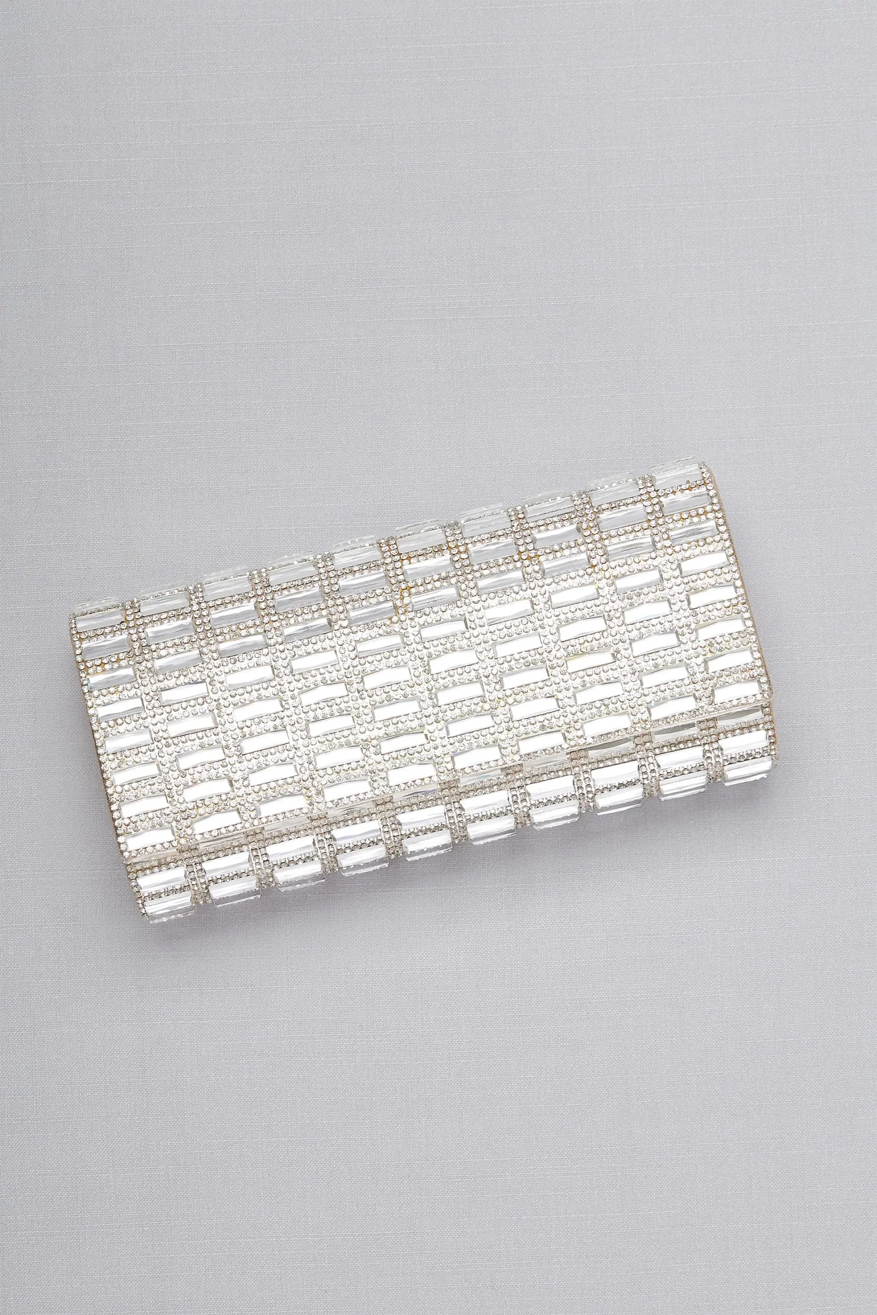 Pave and Baguette Studded Clutch