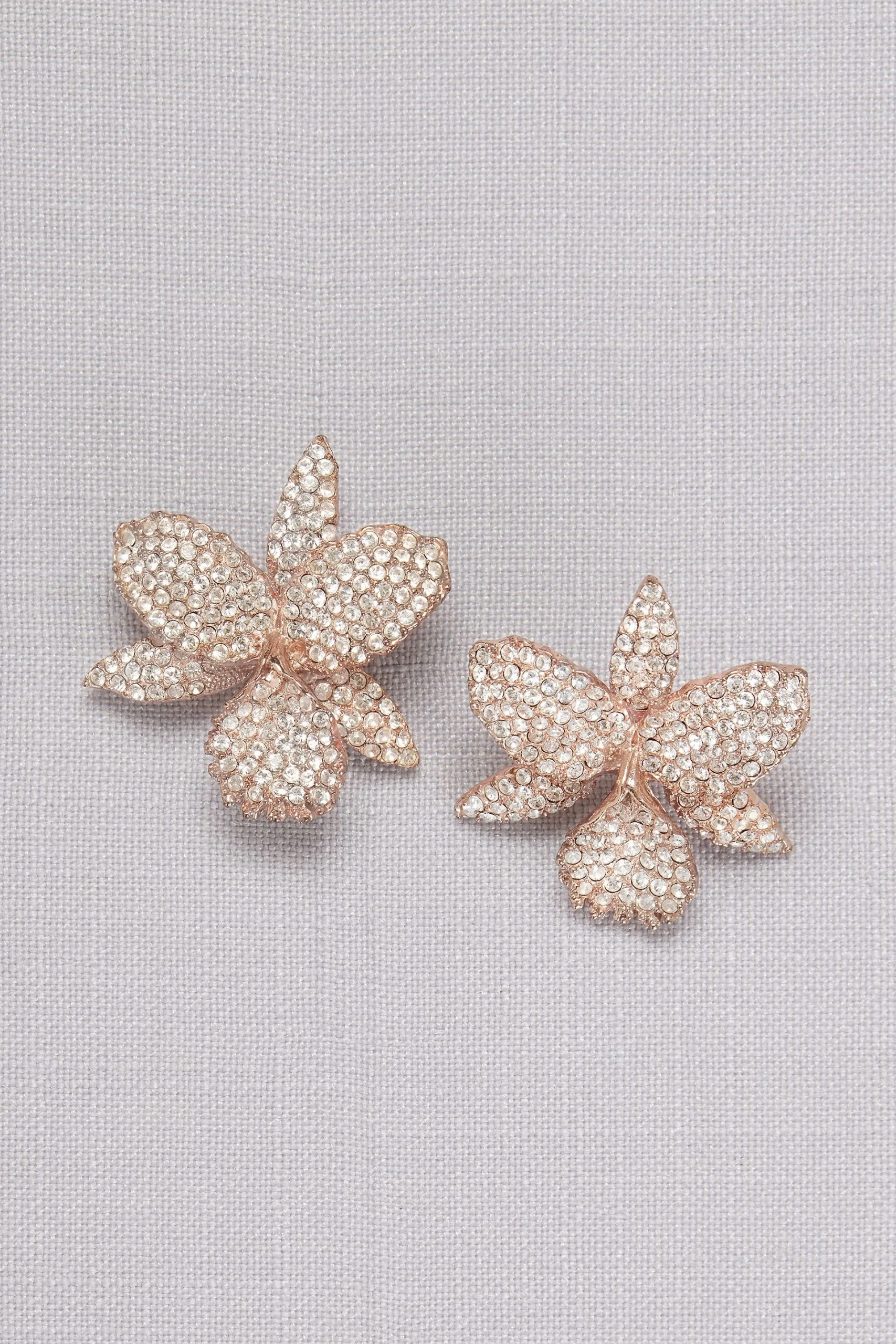 Pave Orchid Earrings