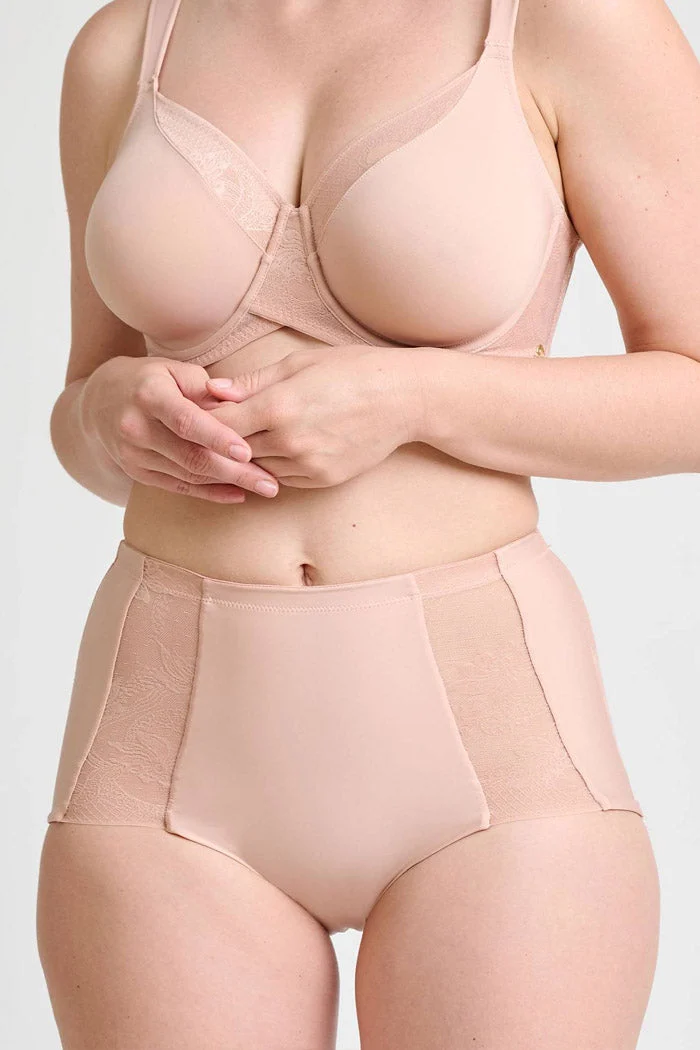 Perfect Shape High Waist Lace & Microfiber Control Brief