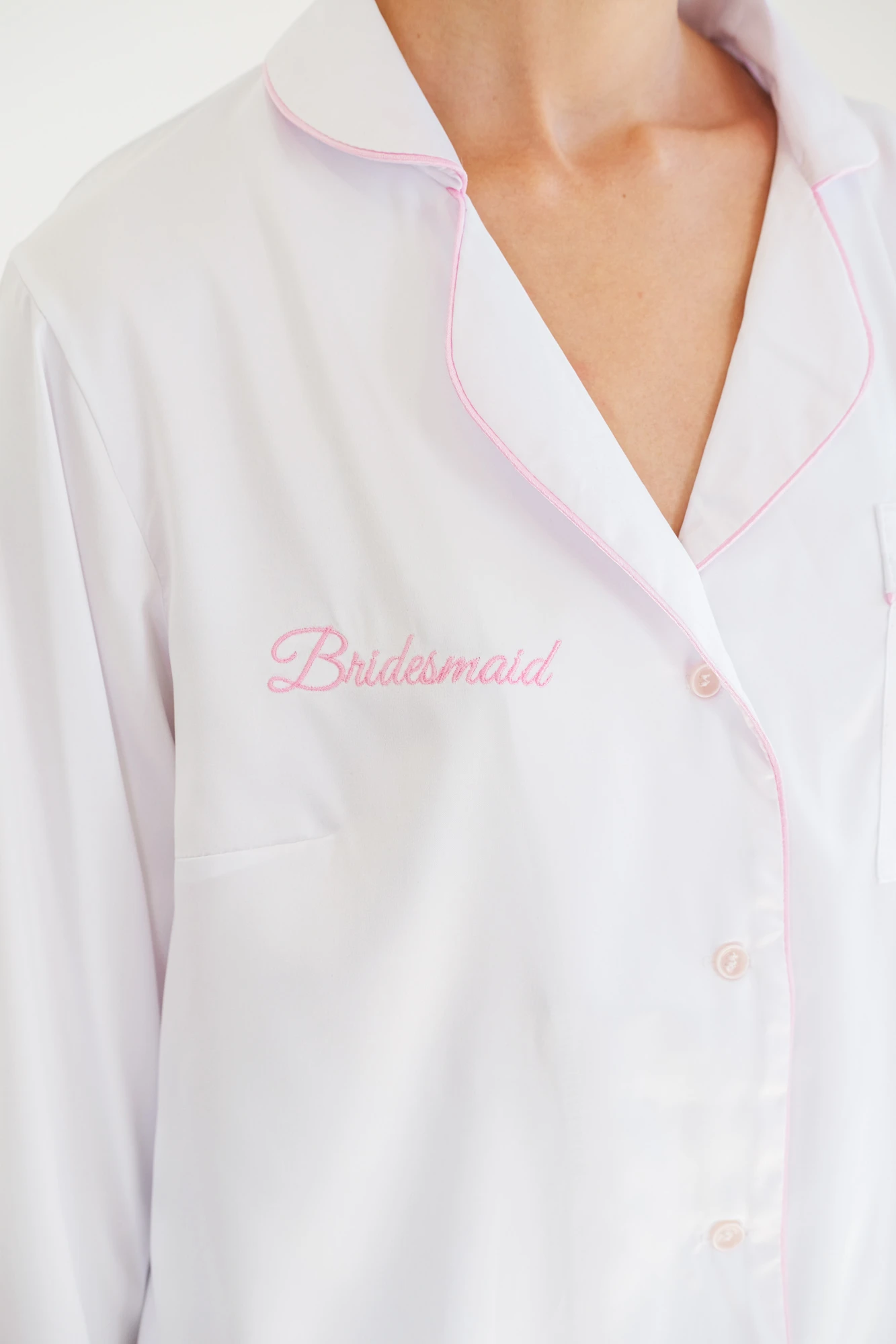 Personalised Bridal Pyjamas in White