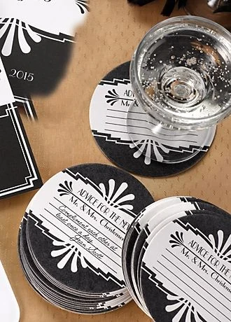 Personalized Art Deco Advice Coasters Set of 25