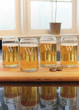 Personalized Craft Beer Can Glasses Set of 4