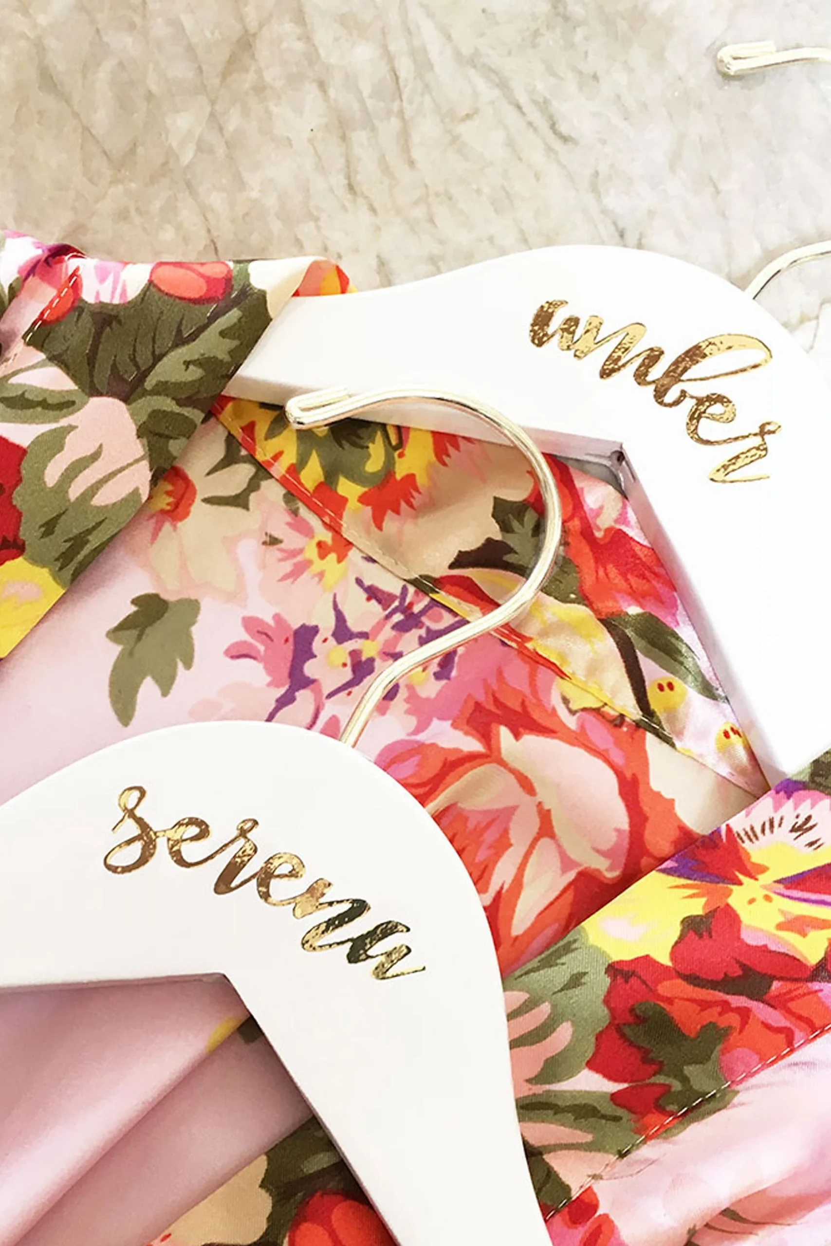 Personalized Flower Girl White Wooden Hanger
