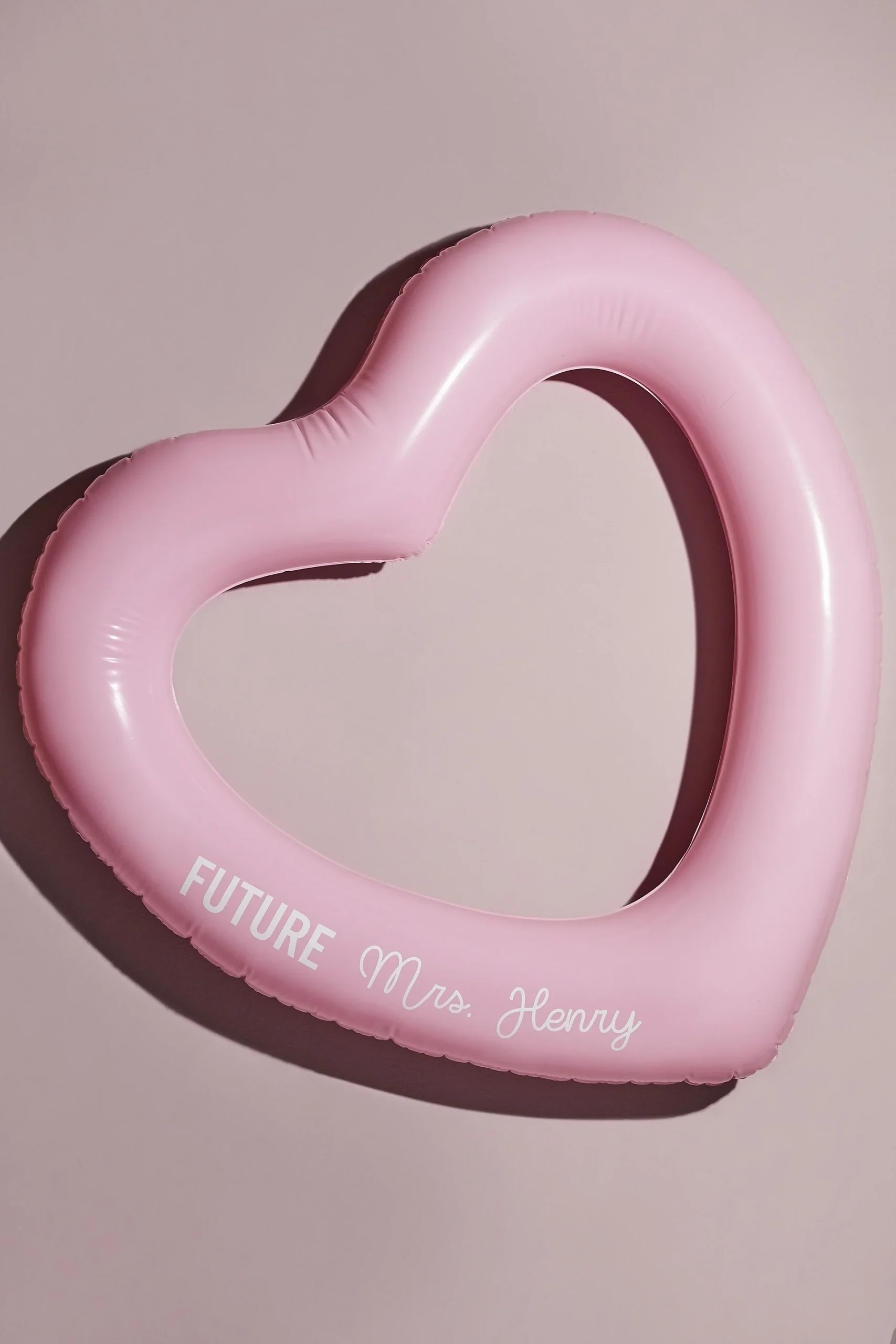 Personalized Heart-Shaped Pool Floatie