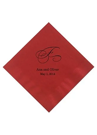 Personalized Initial Color Luncheon Napkin