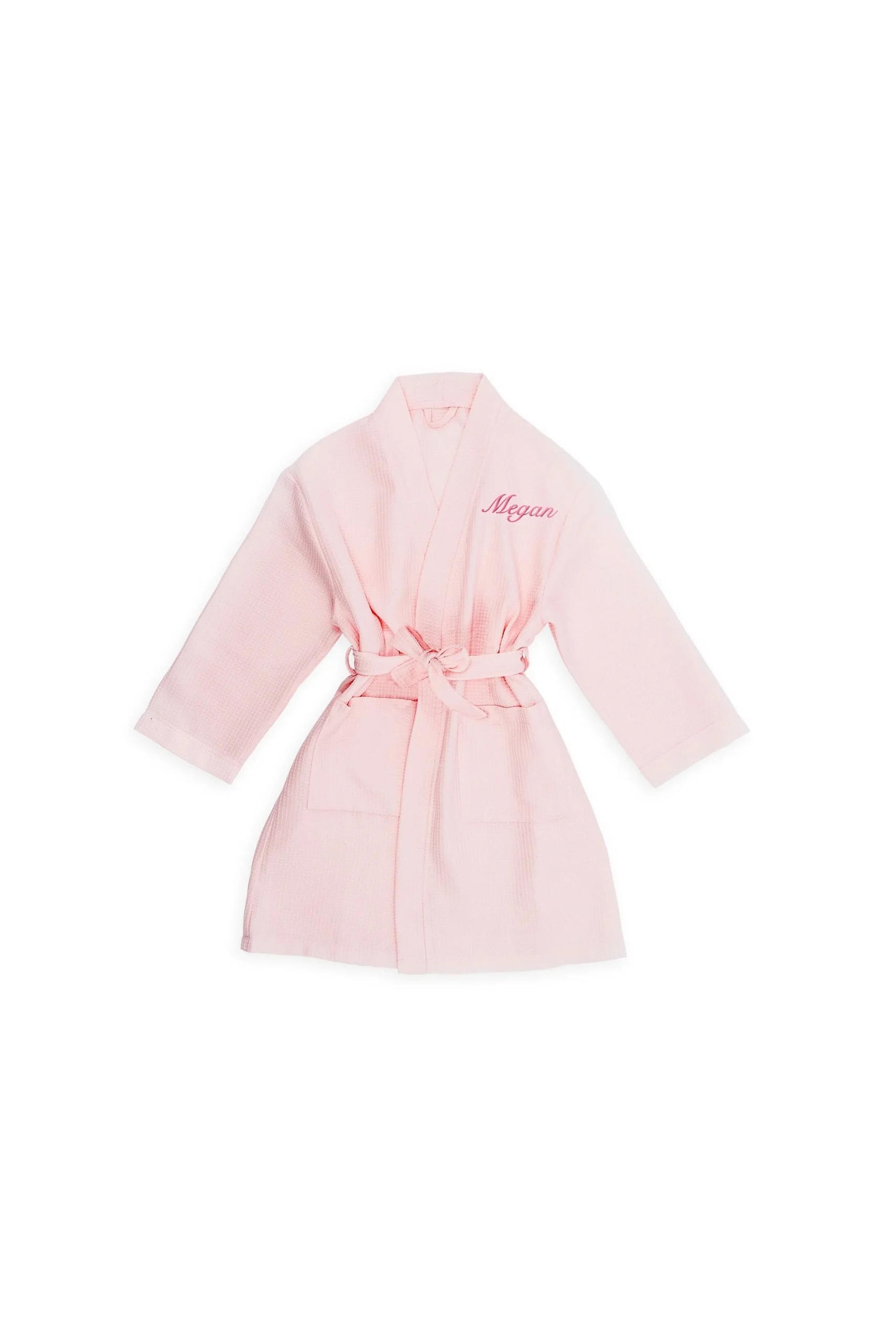 Personalized Little Girl Waffle Kimono Robe