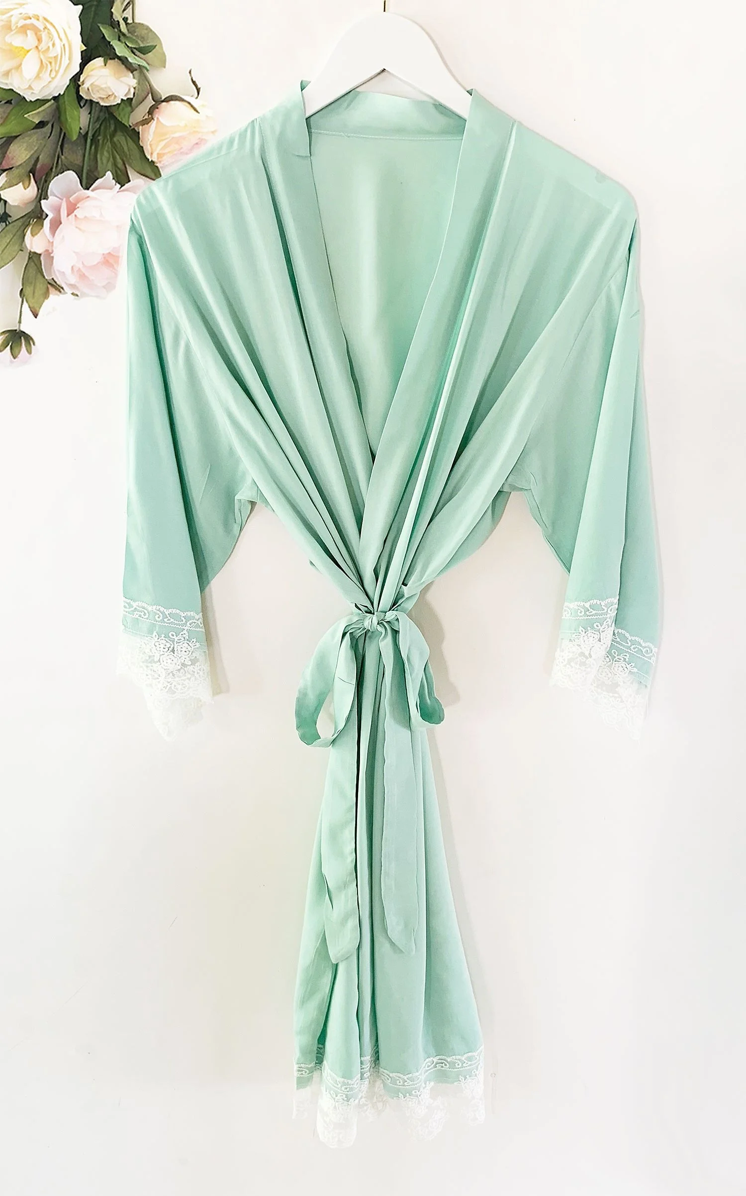 Personalized Name Cotton Lace Robes