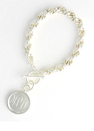 Personalized Round Charm Bracelet