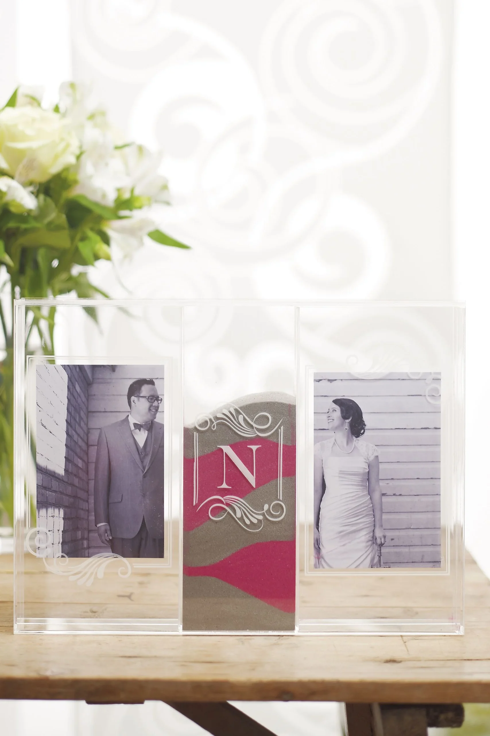Personalized Sand Ceremony Shadow Box Photo Frame