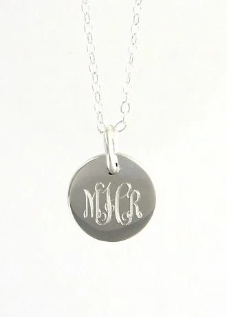 Personalized Sterling Silver Pendant Necklace