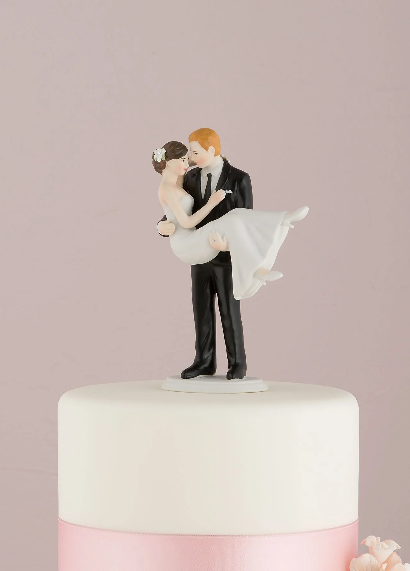 Personalized Swept Up in His Arms Cake Topper