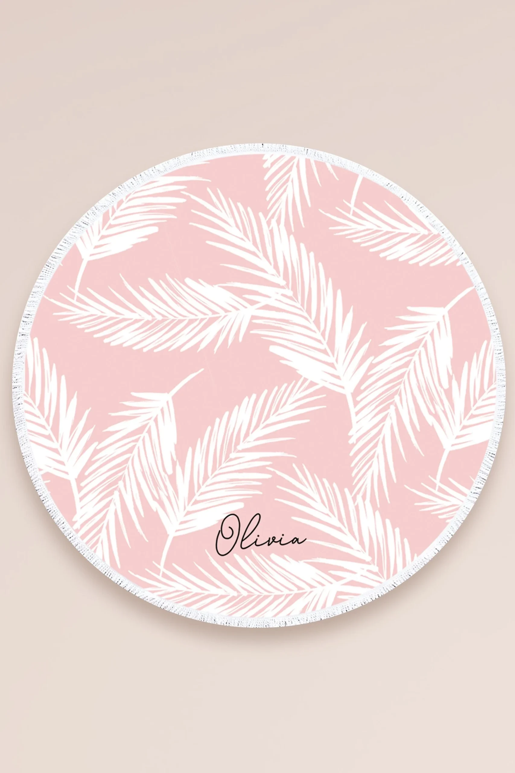 Personalized Tropical Round Towel