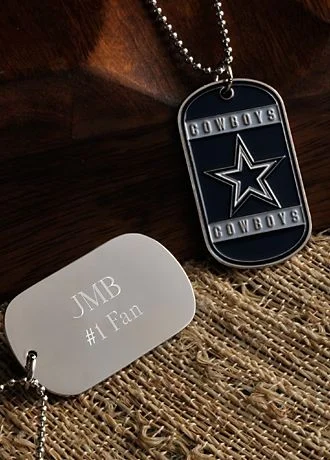 Personalized True Colors NFL Dog Tag